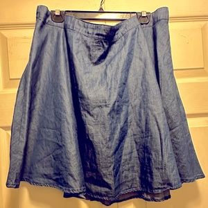 Forever21 women’s flare mini skirt with back zipper and pockets Sz 2x